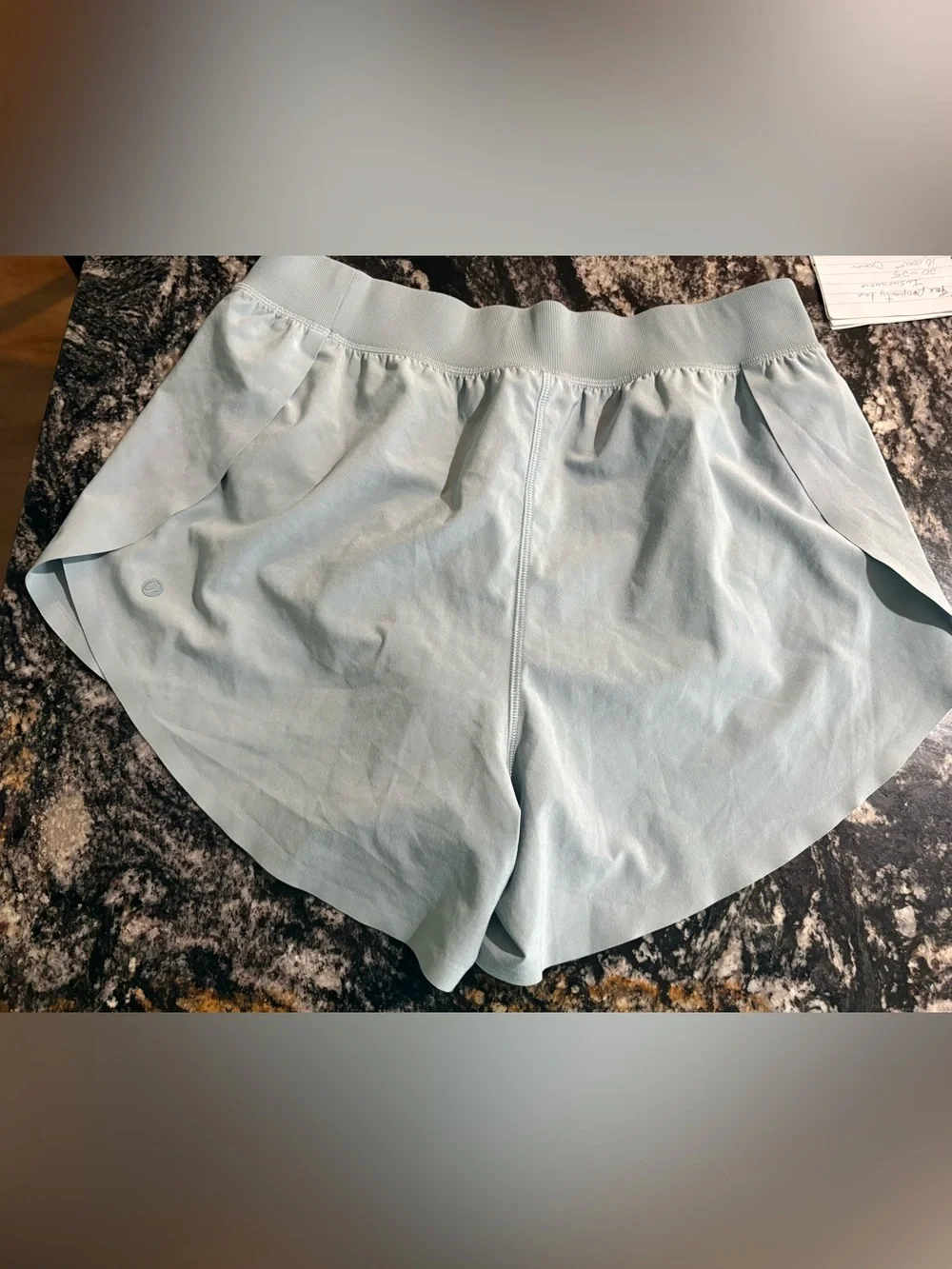 CRZ YOGA Light Blue Athletic Shorts with Elastic Waistband